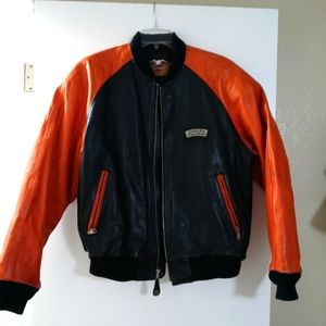 Harley Davidson Letterman jacket.  Genuine Leather, Excellent cond